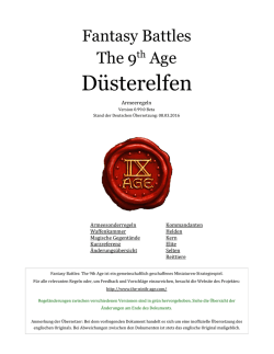 D&uuml;sterelfen - The 9th Age