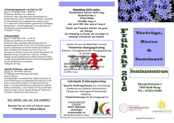 Frühjahresprogramm 2016