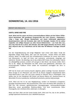 DONNERSTAG, 14. JULI 2016