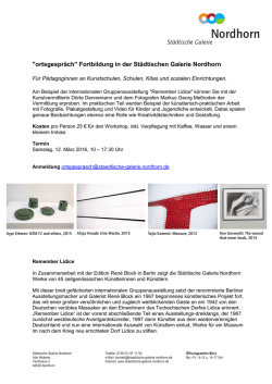 Info als pdf - St&auml;dtische Galerie Nordhorn