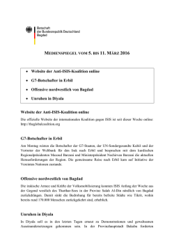 • Website der Anti-ISIS-Koalition online • G7