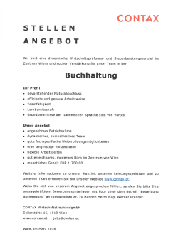 Maturant/in Buchhaltung, Wien