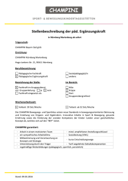 Stellenbeschreibung