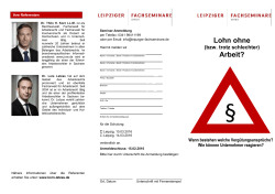 Flyer und Anmeldeformular - Leipziger Fachseminare GmbH