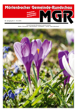 Aktuelle Ausgabe (5) - Mörlenbacher Gemeinde Rundschau