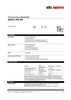 Technisches Merkblatt StoPox IHS BV