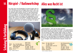 Hörspiel- Radio- Workshop