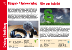 H&ouml;rspiel- Radio- Workshop