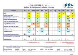 Sitzungskalender 2016 - B&uuml;rgerinformationssystem der Stadt