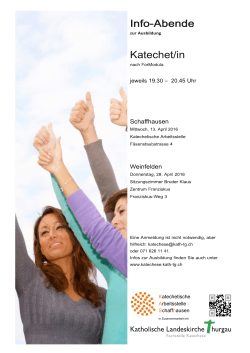 Info-Abend - Katechetische Arbeitsstelle Schaffhausen