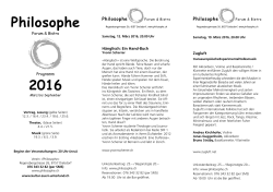 Programm - Philosophe