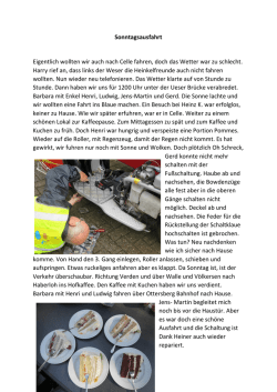 Sonntagsausfahrt Eigentlich wollten wir auch nach Celle fahren