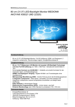 80 cm (31,5") LED-Backlight Monitor MEDION® AKOYA® X58321