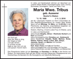 Maria Wwe. Tribus