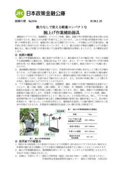動力なしで使える軽量コンパクトな腕上げ作業補助器具
