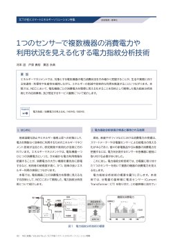 1つのセンサーで複数機器の消費電力や 利用状況を見える化する