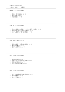 一般質問 要旨