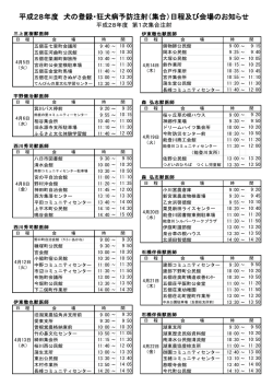 （集合）日程および会場のご案内 (ファイル名:H28-2
