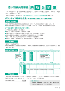 ボランティア団体助成金を掲載しました