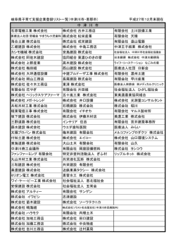 中津川市・恵那市の「子育て支援企業」の一覧（PDF:139kb）