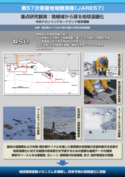 南極域から探る地球温暖化～中央ドロンイングモードランド地学調査