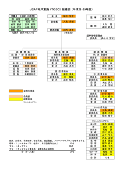 JSAF外洋東海 （TOSC） 組織図 （平成28・29年度）