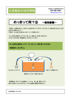 丸長鍍金の技術情報 - 丸長鍍金 株式会社