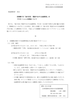 伝統野菜東京プロモーション (PDF documentファイル サイズ： 58Kb)