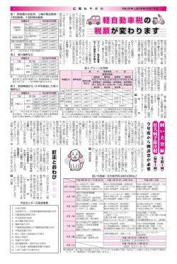 軽自動車税 の 税額が変わります