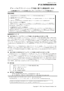詳細はこちら - 矢野経済研究所