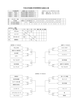 H28.愛川町春季野球大会組合せ - Aikawa Baseball Association