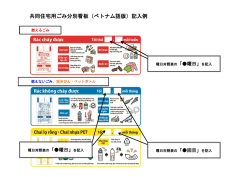 共同住宅用ごみ分別看板（ベトナム語版）記入例