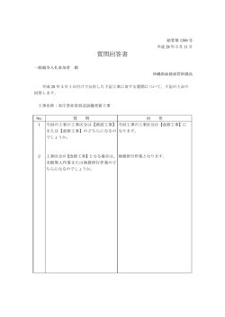 質問回答書 - 沖縄県