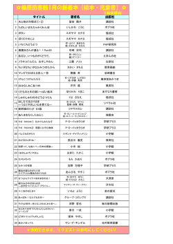 榛原図書館1月の新着本【絵本・児童書】