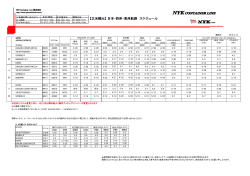 【北米輸出】 日本-西岸・東岸航路 スケジュール - NYK Container Line