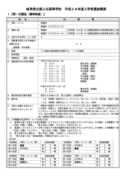 平成28年度高等学校入学者選抜・検査の概要はこちら