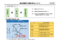 高浜発電所3号機の停止について [PDF 66.95KB]