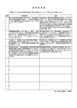 質 問 回 答 書
