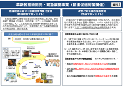 革新的技術開発・緊急展開事業（輸出促進対策関係）（農林水産省