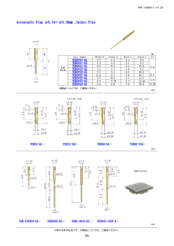 Acceptable Plug φ0.54～φ0.30mm ,Socket Pins