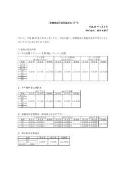 定期預金の金利改定について(平成28年3月8日)