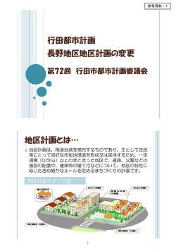 行田都市計画 長野地区地区計画の変更 地区計画とは…