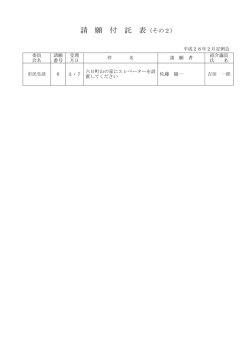 請 願 付 託 表