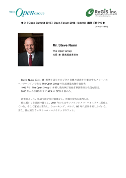Mr. Steve Nunn - The Open Group Japan