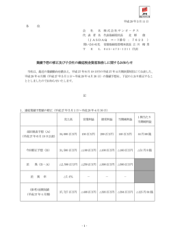 業績予想の修正及び子会社の繰延税金資産取崩しに関するお知らせ