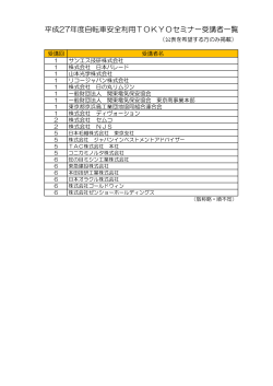 平成27年度受講者一覧（PDF）