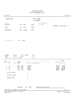 成年の部 - 奥神鍋スキー場