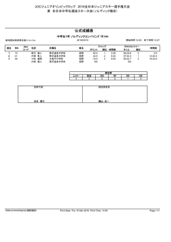 公式成績表