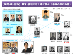 【学問・魂・行動】 幕末・維新の志士達に学ぶ （中家の座右の書）