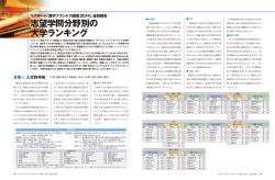 リクルート「進学ブランド力調査2014」 追加報告 志望学問分野別の大学